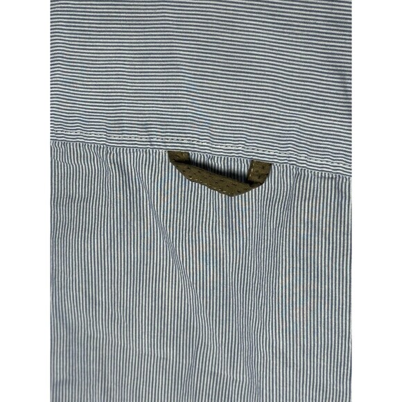 Saint James Depuis Women’s Button Down Pinstripe Shirt W/ Suede Elbow Patches XS - Picture 8 of 13